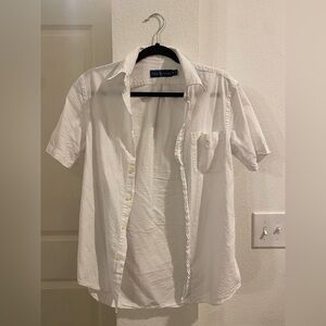 Ralph Lauren White Button Down: Small